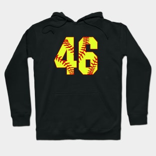 Fastpitch Softball Number 46 #46 Softball Shirt Jersey Uniform Favorite Player Biggest Fan Hoodie